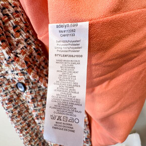 Adelyn Rae Laurie Tweed Double Breasted Mini Dress Size L - Picture 7 of 14